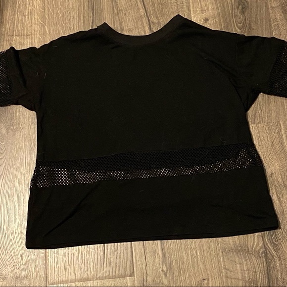 Black Brandy Melville short sleeve with mesh! - Picture 1 of 2